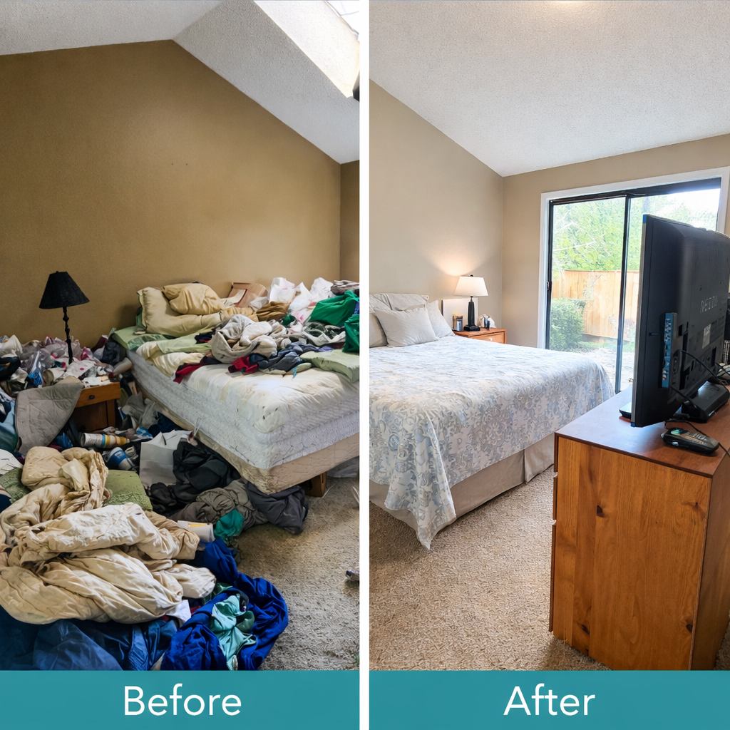 Estate Cleanout Services before and after